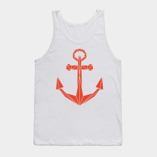 Red poly ancor Tank Top